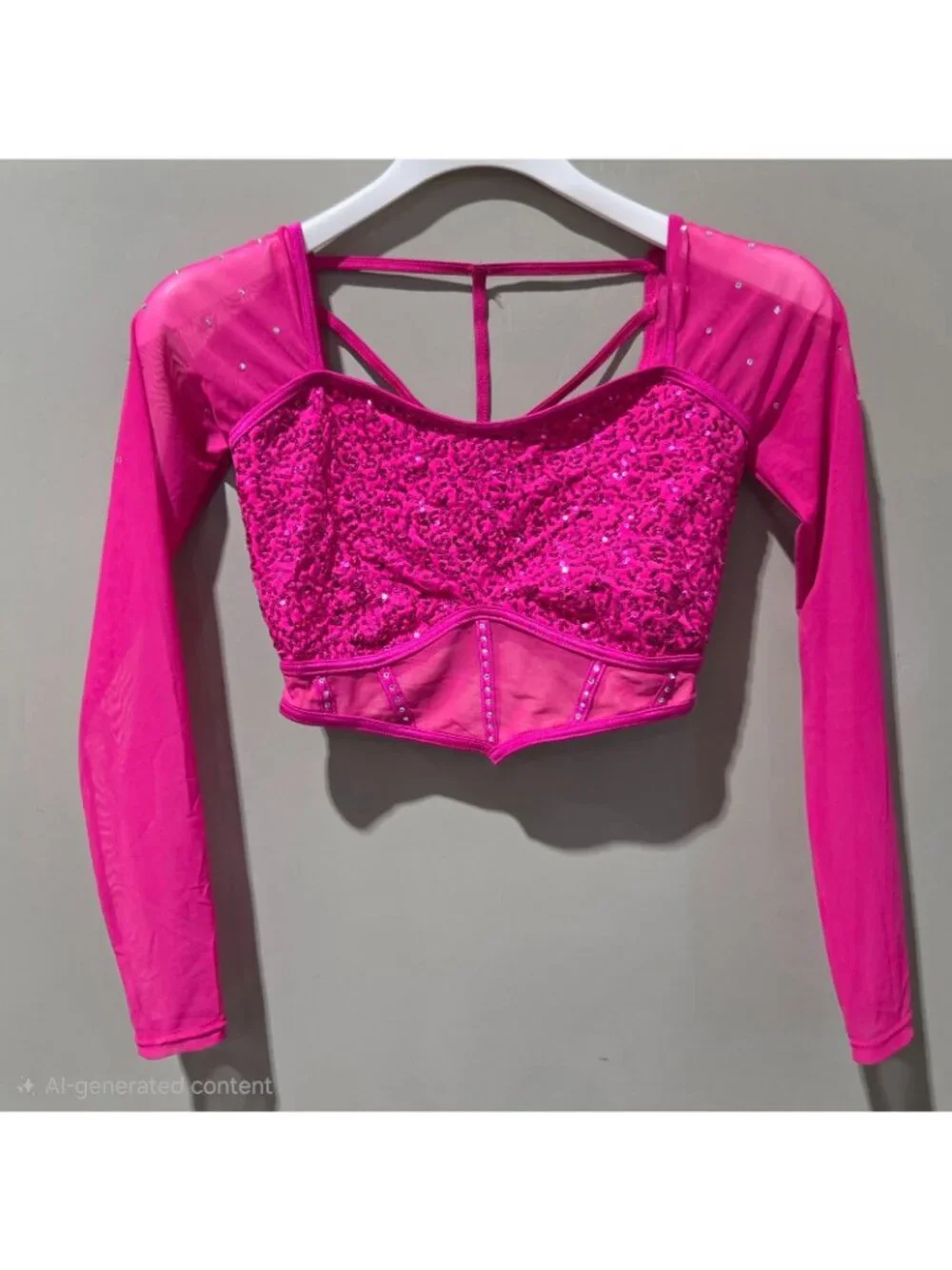 Weissman Elite Pink Pony Club Style 17580 2 Pc Performance Crop & Skirt Size MA